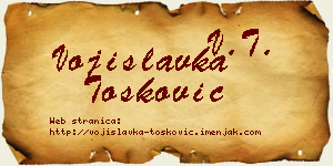 Vojislavka Tošković vizit kartica